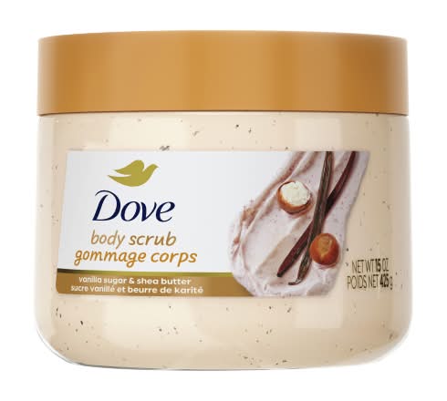 Dove Exfoliating Body Scrub, Vanilla Sugar-Shea Butter (15 oz)