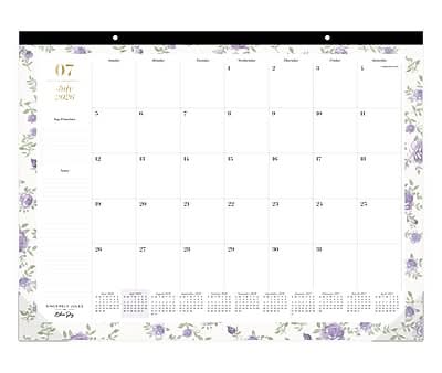2026-2027 Blue Sky Sincerely Jules Forget Me Not 17 x 22 Academic Monthly Wall Calendar (159113)