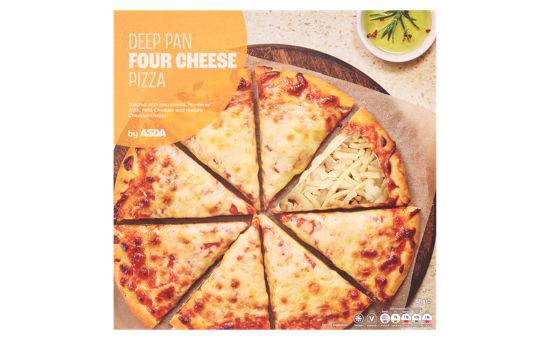 Asda Deep Pan Four Cheese Pizza 425g