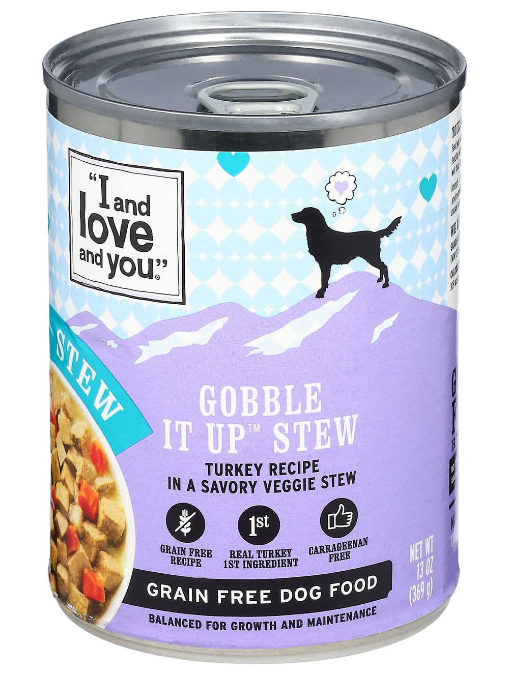 I and love and you Grain Free Gobble It Up Stew Dog Food, Turkey , Savory (13 oz)