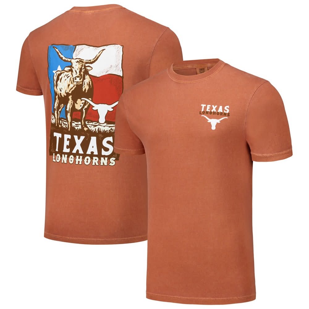 Unisex Texas Texas Longhorns Hyper Local Longhorn Flag T-Shirt, Orange, Large