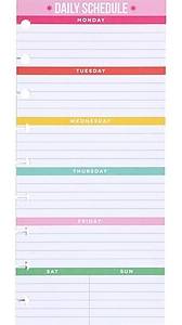 The Happy Planner Daily Schedule 9.25 x 4.13 Weekly Planner Refill Pages, Multicolor (FIL-28)