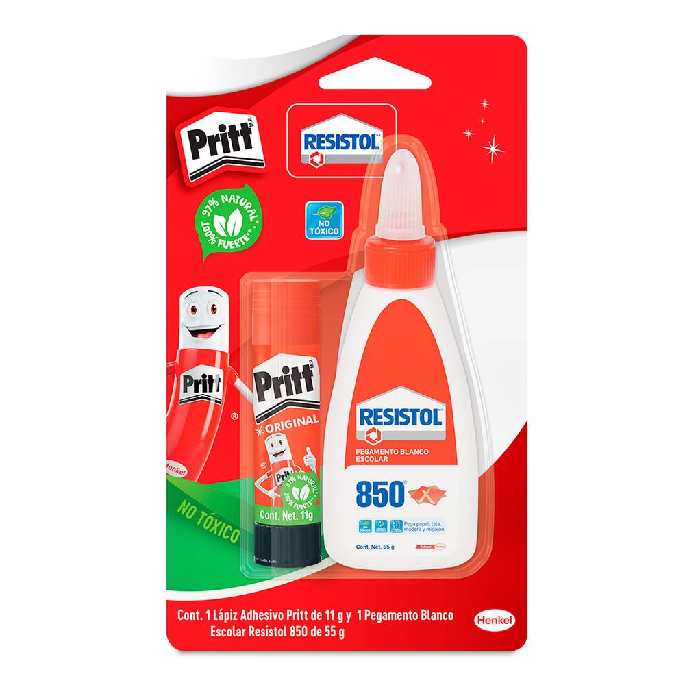 Pritt lápiz adhesivo y pegamento líquido (1 paquete)
