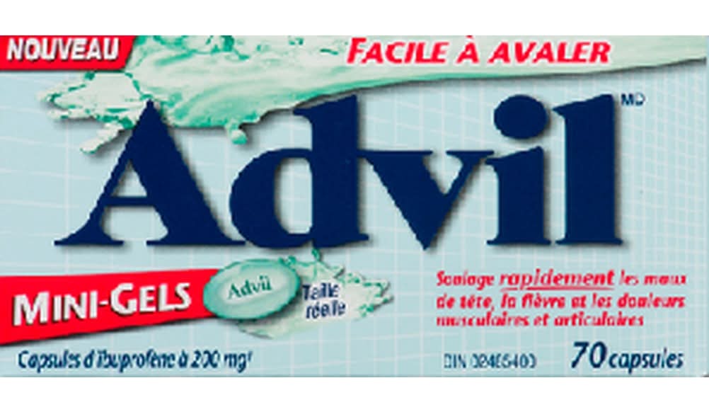 Advil Ibuprofen Mini Gels Capsules 200 mg (70 ct)