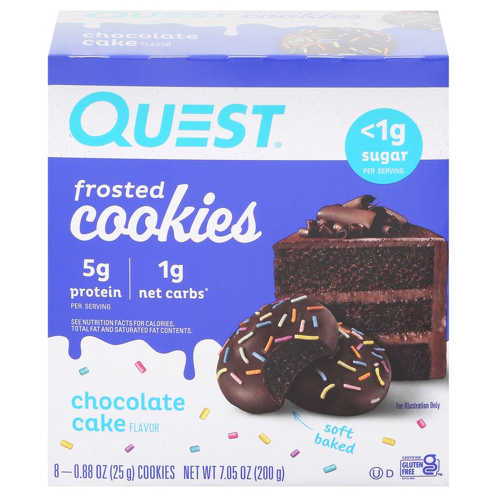 Quest Chocolate Cake Flavor Frosted Cookies (7.1 oz)