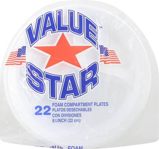 Value Star White 8 Foam Plates, 200-Count