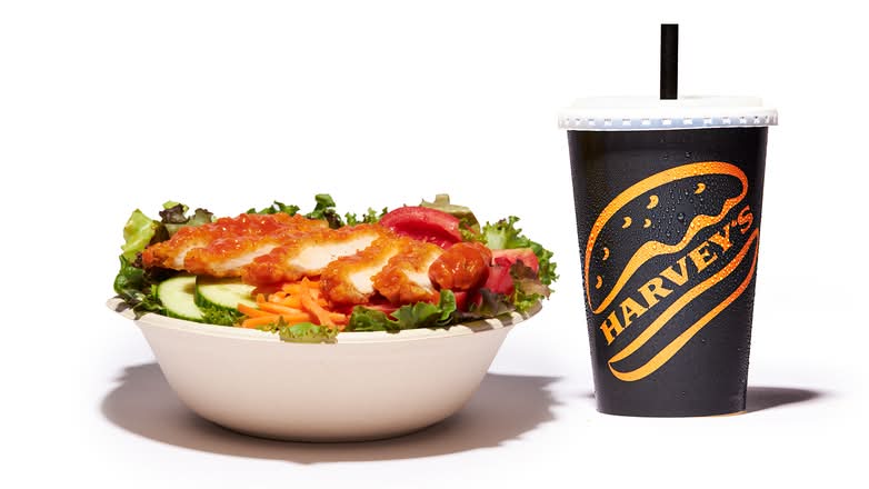 Buffalo Chicken Salad with 20oz Soft Drink 560-830 cals