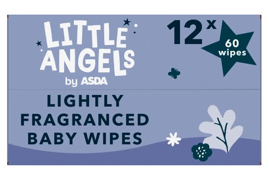 ASDA Little Angels Lightly Fragranced Baby Wipes (60 pack)