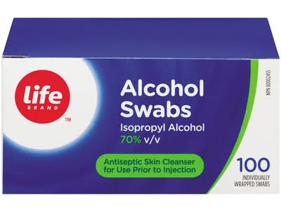 Life brand tampons alcoolisés alcool isopropylique à 70% - alcohol swabs isopropyl alcohol 70% (100 unités)