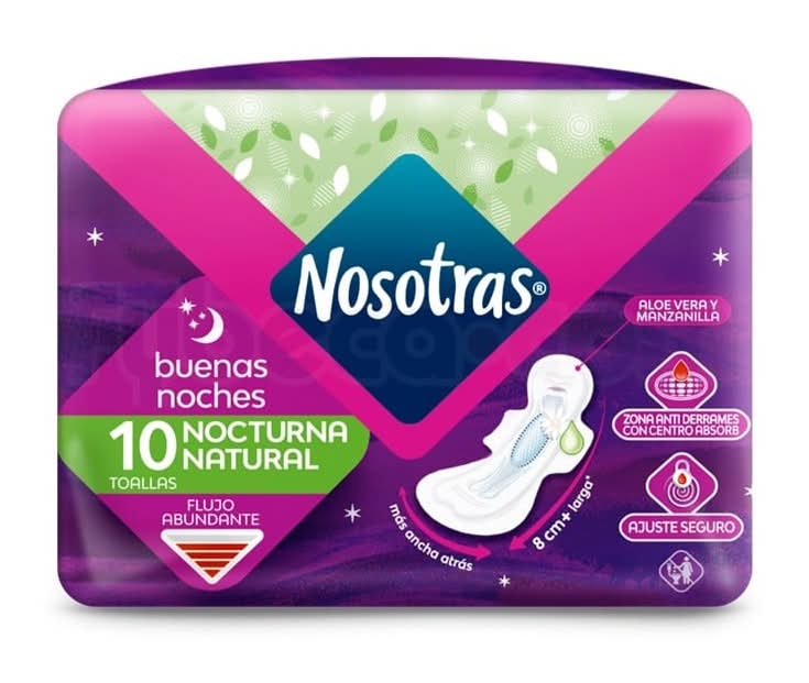 Toallas Nocturnas Nosotras Buenas Noches X 10