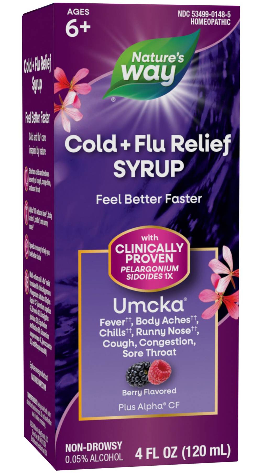 Umcka Cold + Flu Syrup - Berry (4 Fluid Ounces)