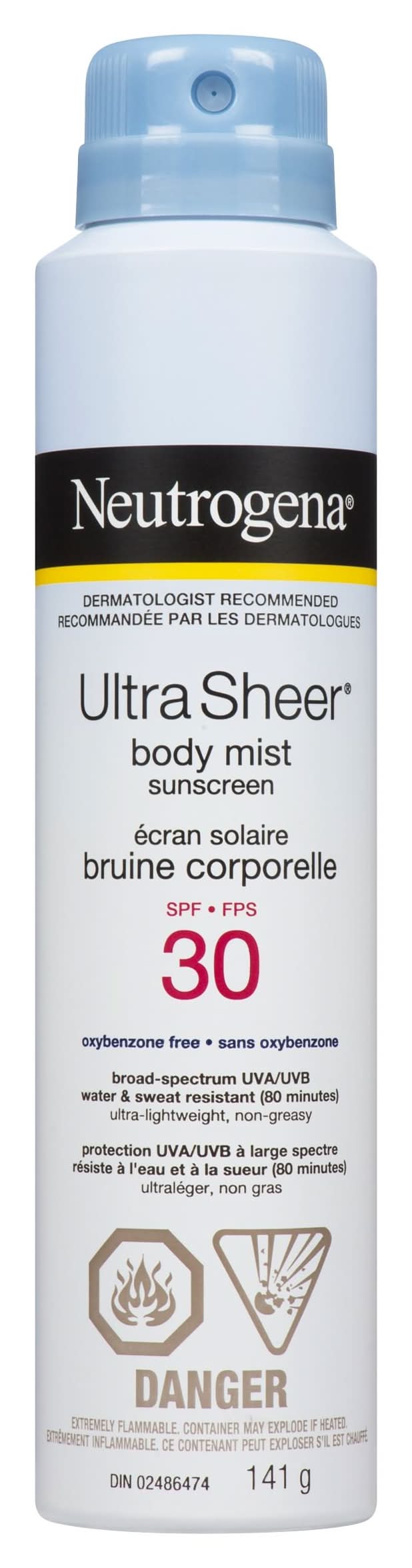 Neutrogena écran solaire bruine corporelle ultra sheer spf 30 (141g) - ultra sheer body mist spf 30 (141 g)