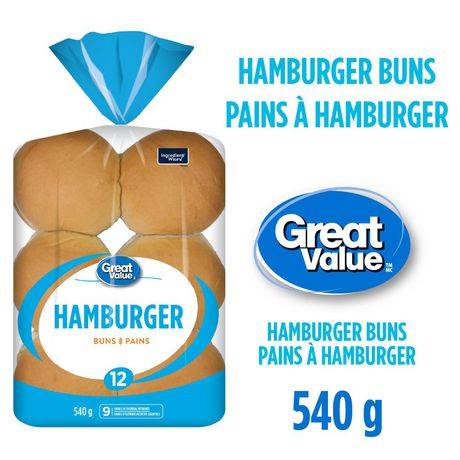 Pains à hamburger de Great Value