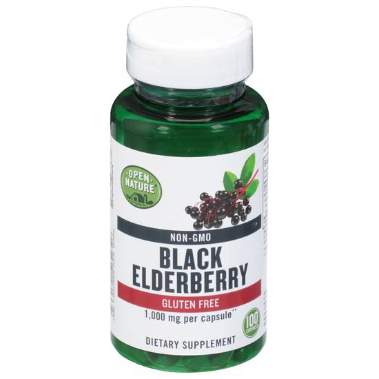 Open Nature Gluten Free 1000 mg Black Elderberry (100 ct)