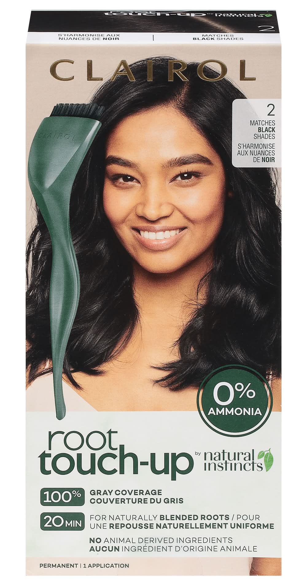Clairol 2 Matches Black Shades Root Touch-Up Permanent Color (2.7 oz)