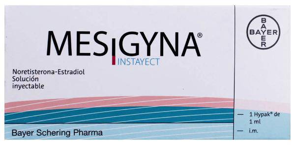 Bayer mesigyna noretisterona-estradiol solución 50 mg/5 mg