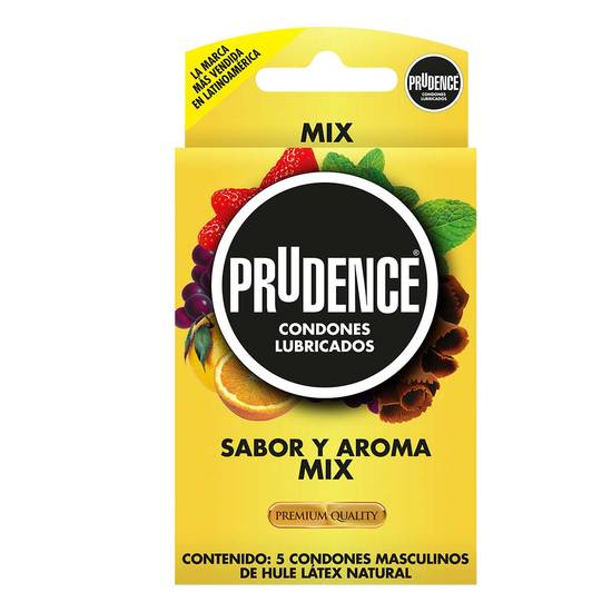 Prudence condones con sabor y aroma mix (5 piezas)