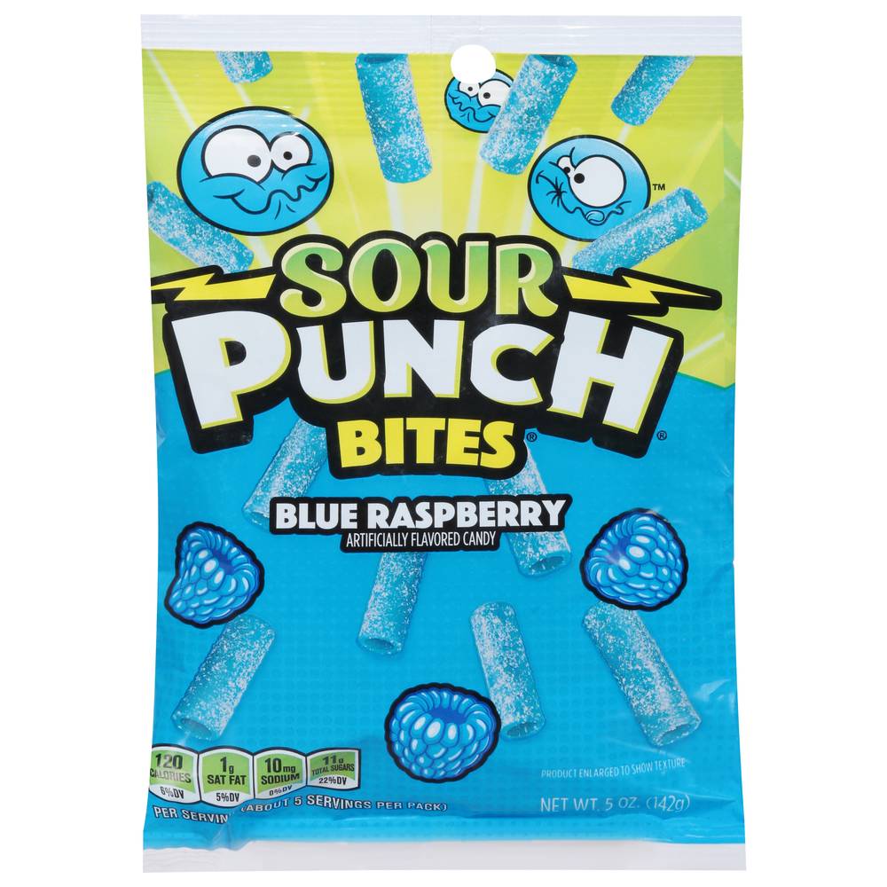 Sour Punch Bites Blue Raspberry Chewy Candy (5 oz)