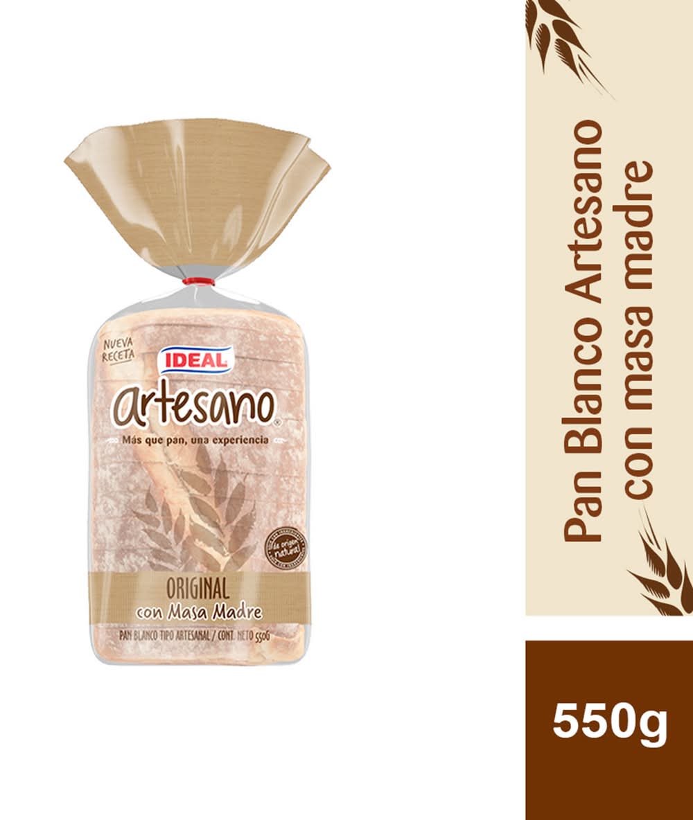 Ideal · Artesano pan blanco con masa madre (550 g)