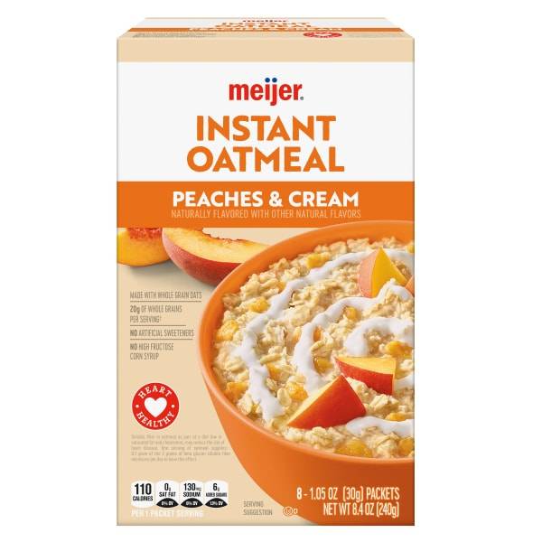 Meijer Peaches & Cream Instant Oatmeal (10 ct)
