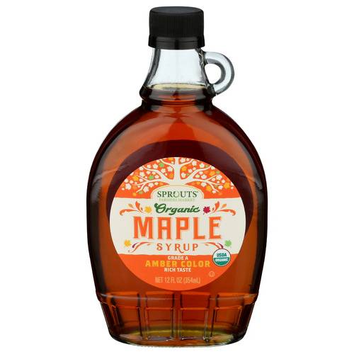 Sprouts Organic Grade A Maple Syrup Amber