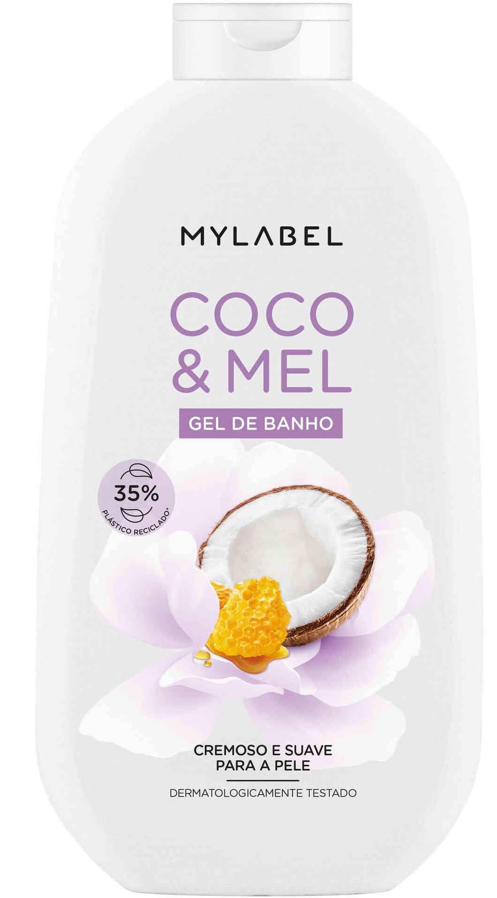 Gel de Banho Mel e Coco MyLabel (emb. 750 ml)