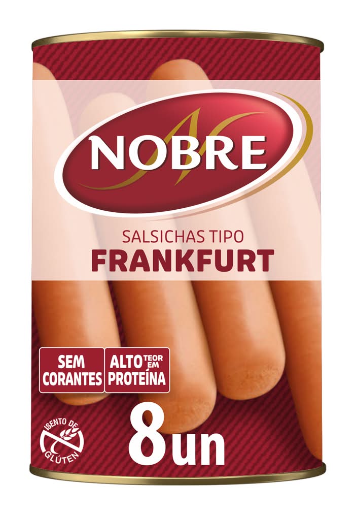 Nobre - Salsichas de porco, lata de 200g