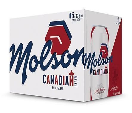 Molson Canadian Lager Beer (6 x 473 ml)