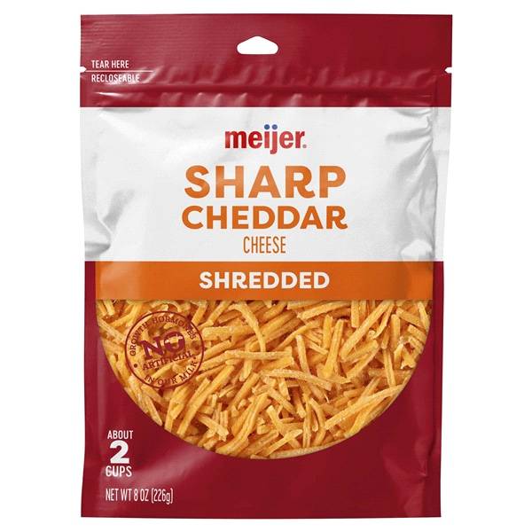 Meijer Shredded Sharp Cheddar Cheese (8 oz)