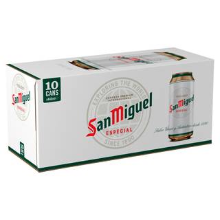 San Miguel Premium Lager Beer Cans 10 x 440ml