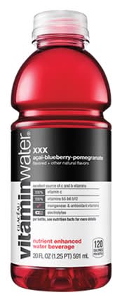 Glaceau Vitamin Water Nutrient Enhanced Water Beverage XXX - Acai-Blueberry-Pomegranate 20 oz Bottle
