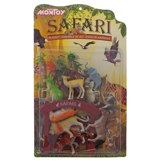 Montoy Animaux du safari, ens de jouets (##)