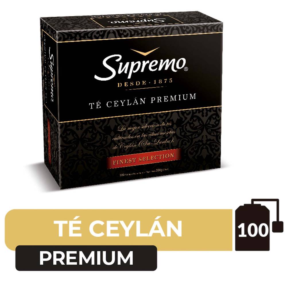 Supremo · Té ceylán premium (100 un)