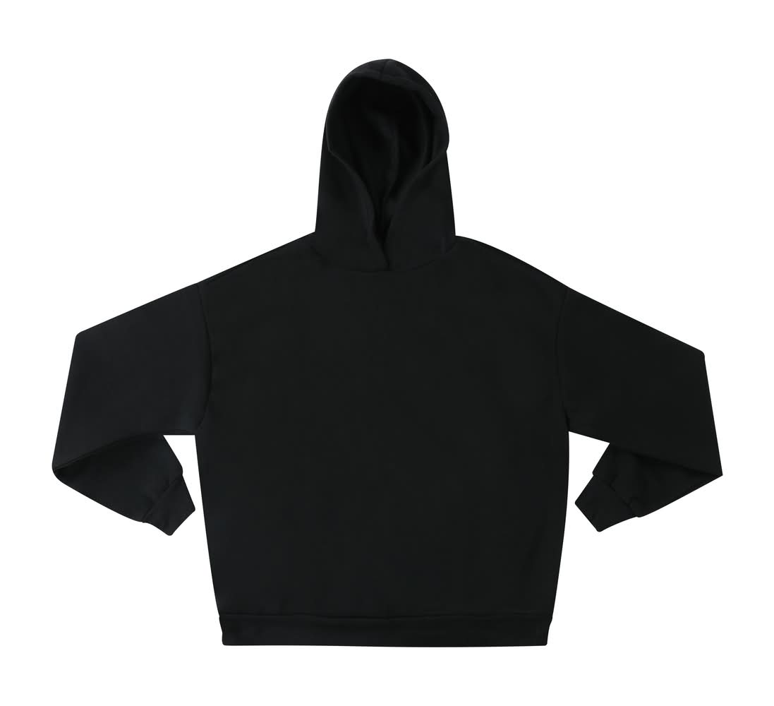 Cozy Fleece Pullover Hoodie Medium Black