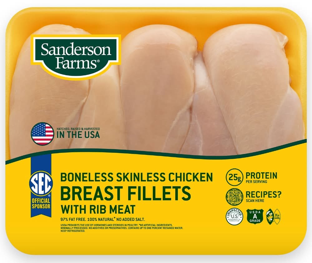 Sanderson Farms® Fresh Boneless Skinless Chicken Breast Fillets with Rib Meat