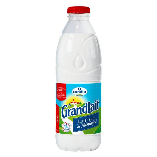 Candia - Grandlait lait frais entier pasteurisé de montagne (1 L)
