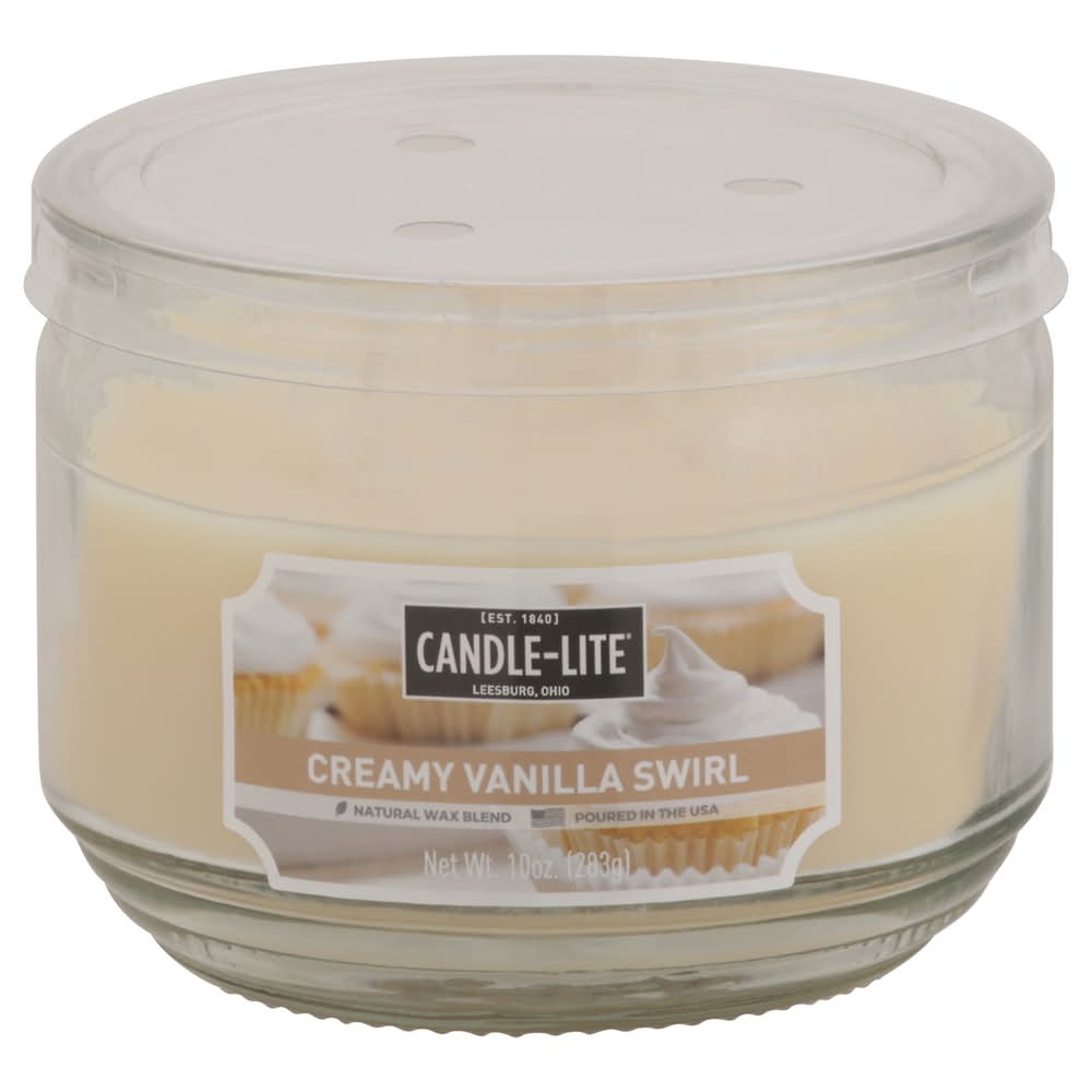 Candle-lite Creamy Swirl Candle, Vanilla (10 oz)