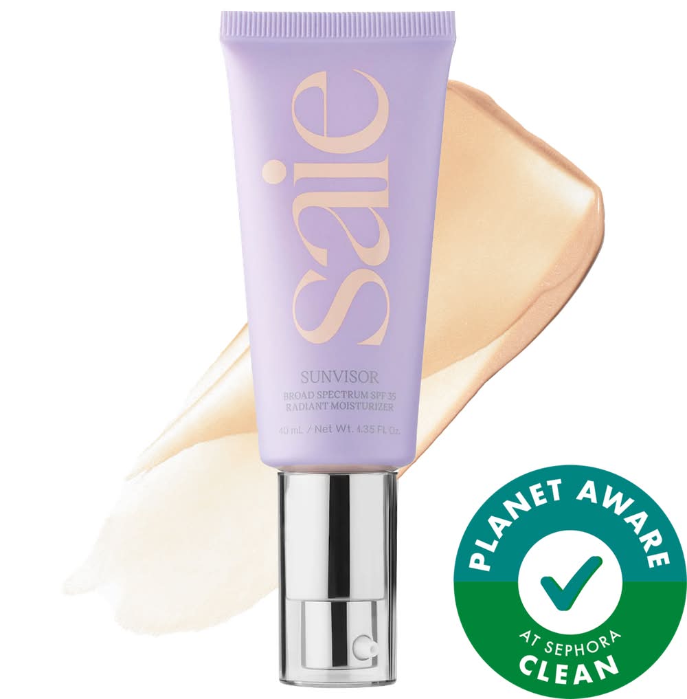 Saie Sunvisor Radiant Moisturizing Face Sunscreen SPF 35 1.35 oz/ 40 mL