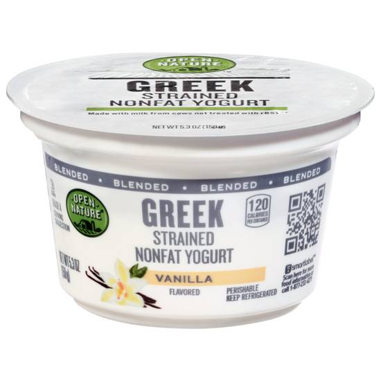 Open Nature Vanilla Greek Strained Nonfat Yogurt (5.3 oz)