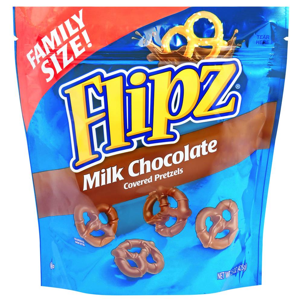 Flipz Milk Chocolate Covered Pretzels (15 oz)