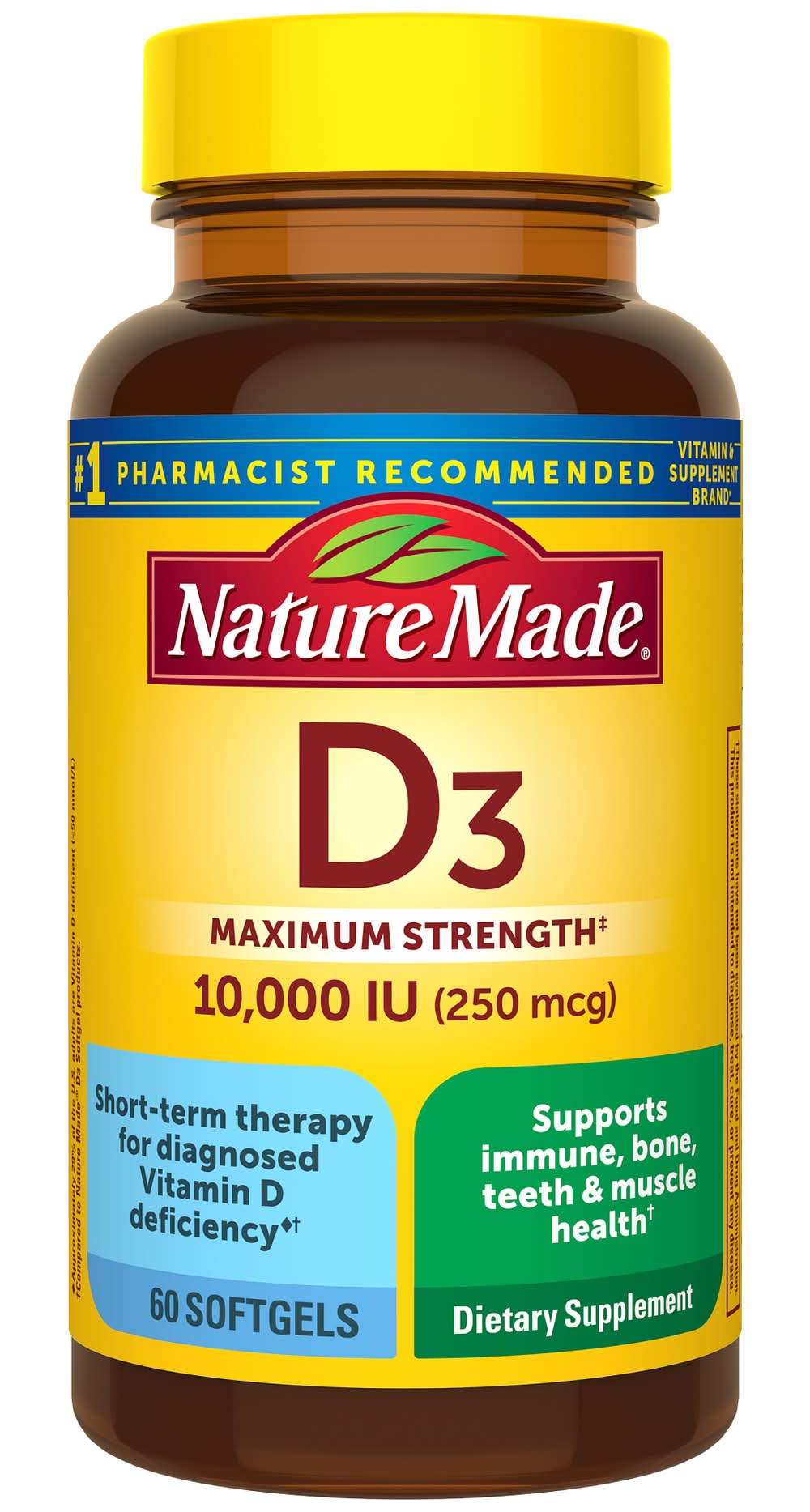 Nature Made Maximum Strength 10,000 Iu Softgels Vitamin D3 Softgels (1.45 oz)
