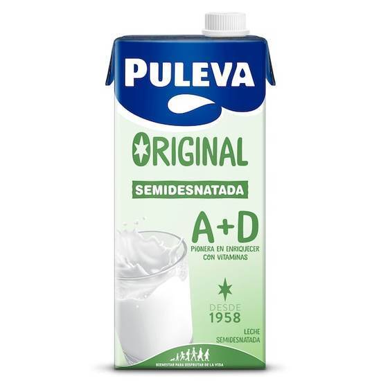 Leche semidesnatada a+d Puleva brik 1 l