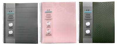 Carolina Pad Noted Neutrals Glossy 10-Pocket Portfolio Folder, Assorted Colors (93005)