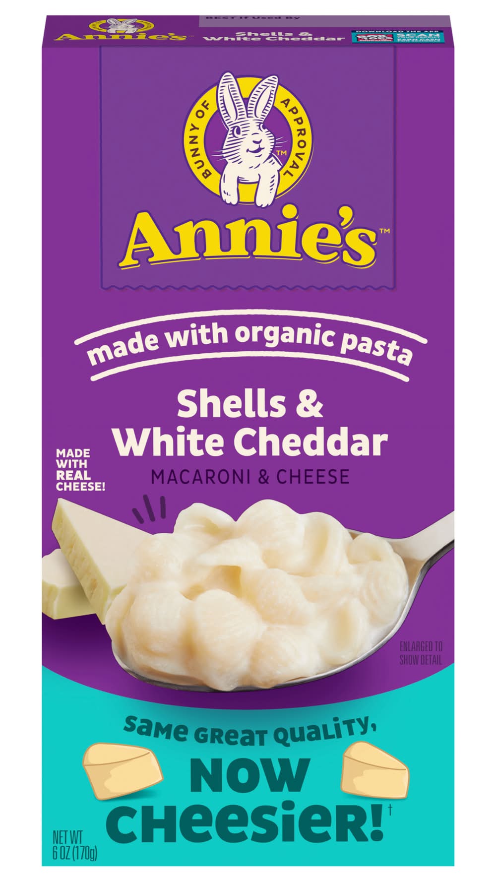Annie's Macaroni & Cheese Pasta, Shells-White Cheddar (6 oz)