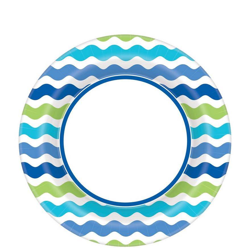 Cool Wavy Stripes Lunch Plates 40ct