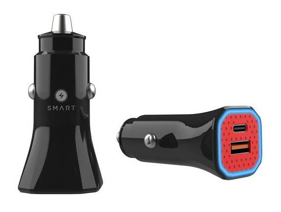 SMART PD 20W DUAL PORT USBA+C CAR CHARGER