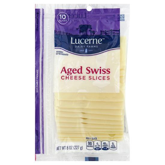 Lucerne Aged Swiss Cheese Slices (8 oz)