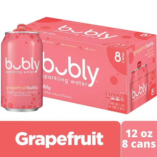 Bubly Sparkling Water (8 ct , 12 fl oz) (grapefruit)