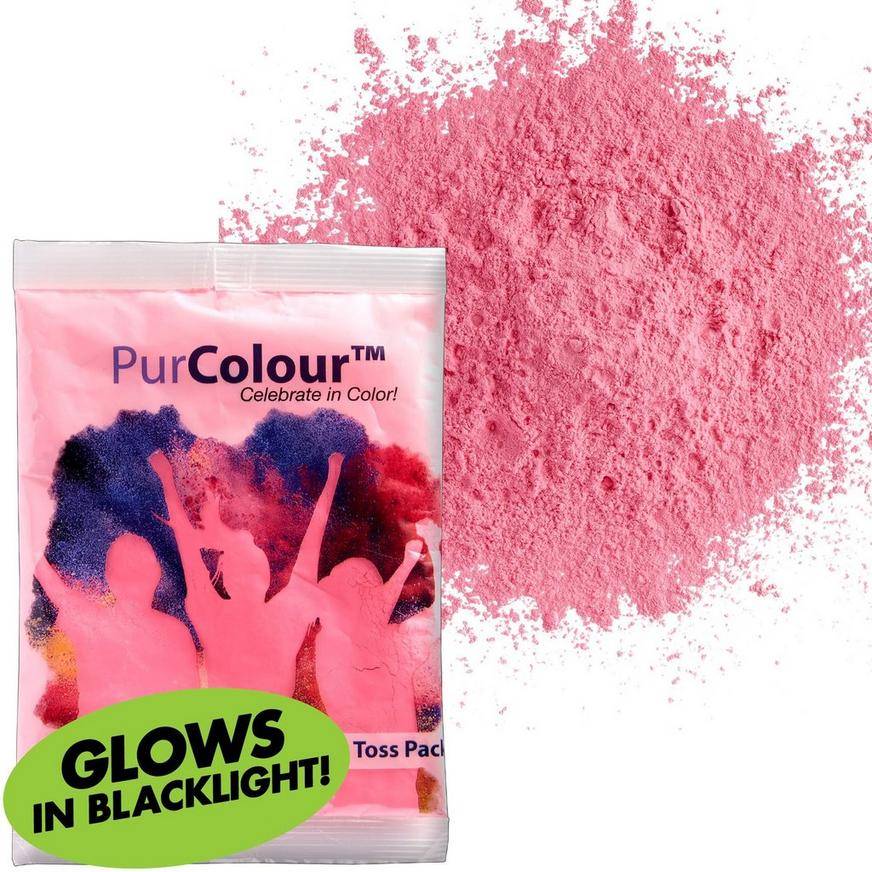 PurColour Color Powder Packets, Neon Pink