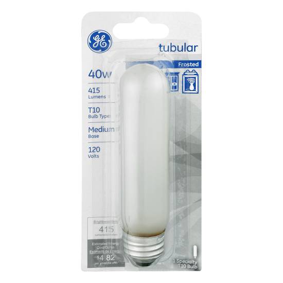 Ge 40w Tubular Frosted Light Bulb (1 bulb)